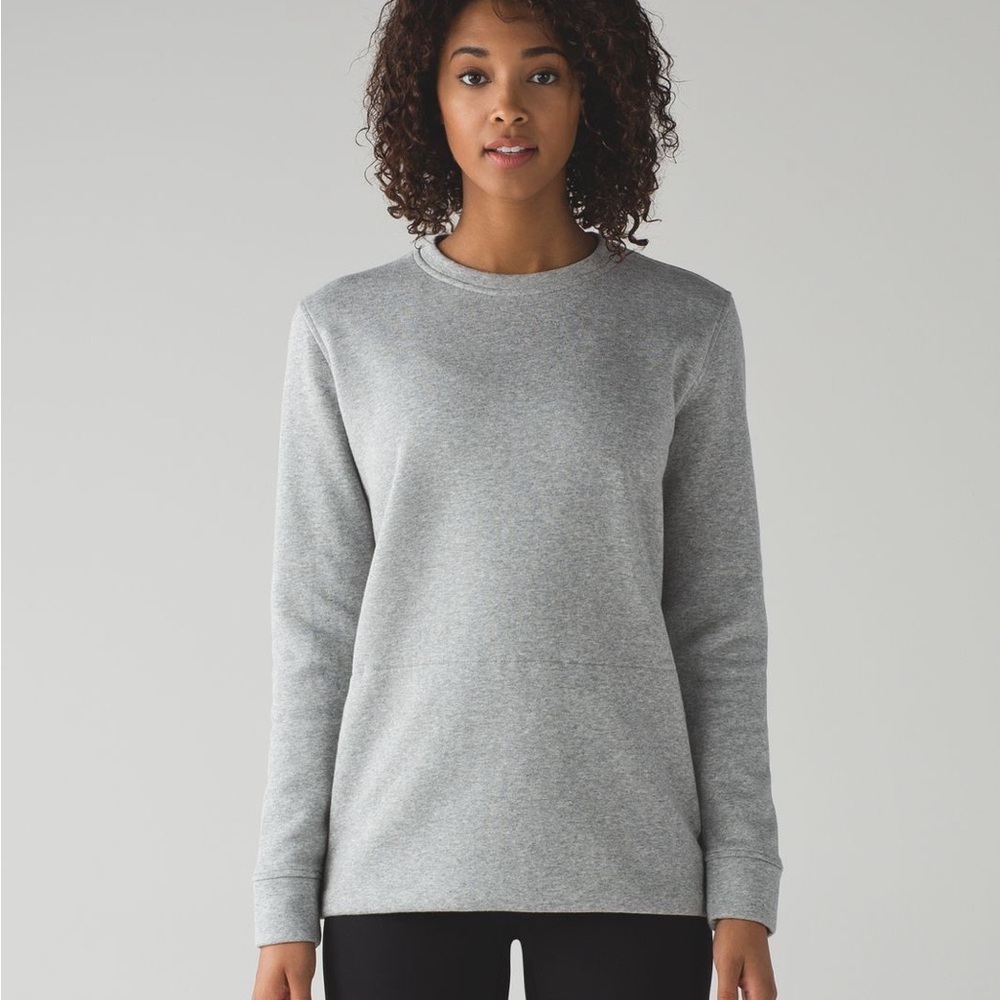 Lululemon Yes Fleece Pullover in Heathered Medium Grey size 4